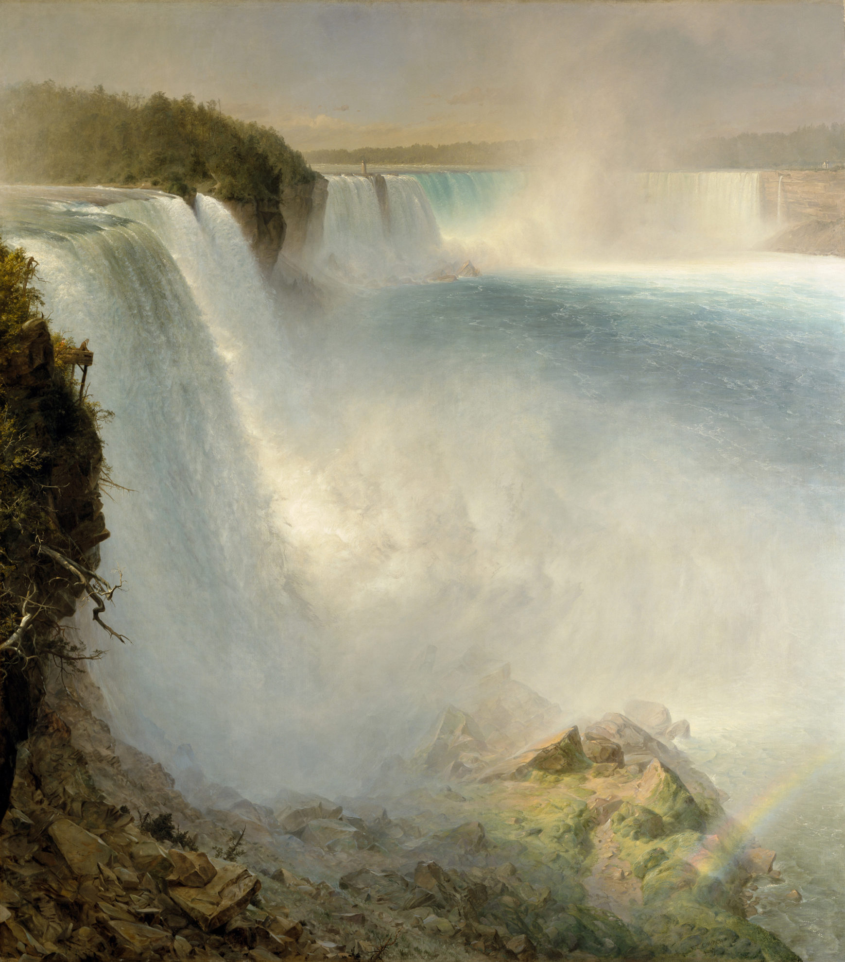フレデリック・エドウィン・チャーチ「アメリカ側から見たナイアガラの滝」1867年