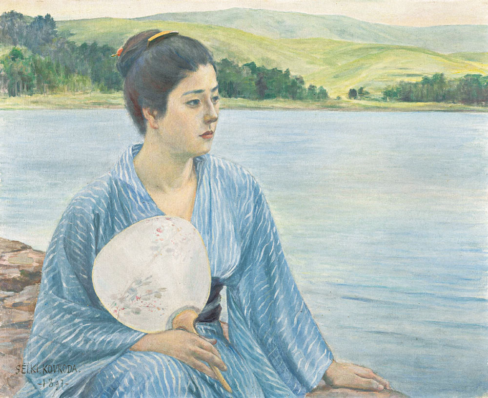 黒田清輝「湖畔」1897（明治30）年　東京国立博物館