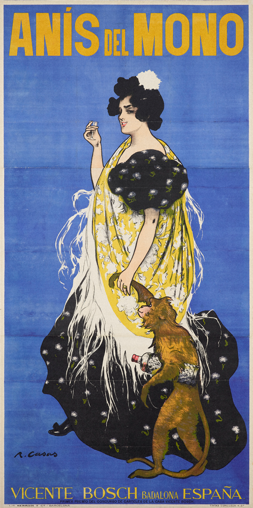 ラモン・カザス　「アニス・デル・モノ」のポスター　1898年　カラー・リトグラフ　国立西洋美術館